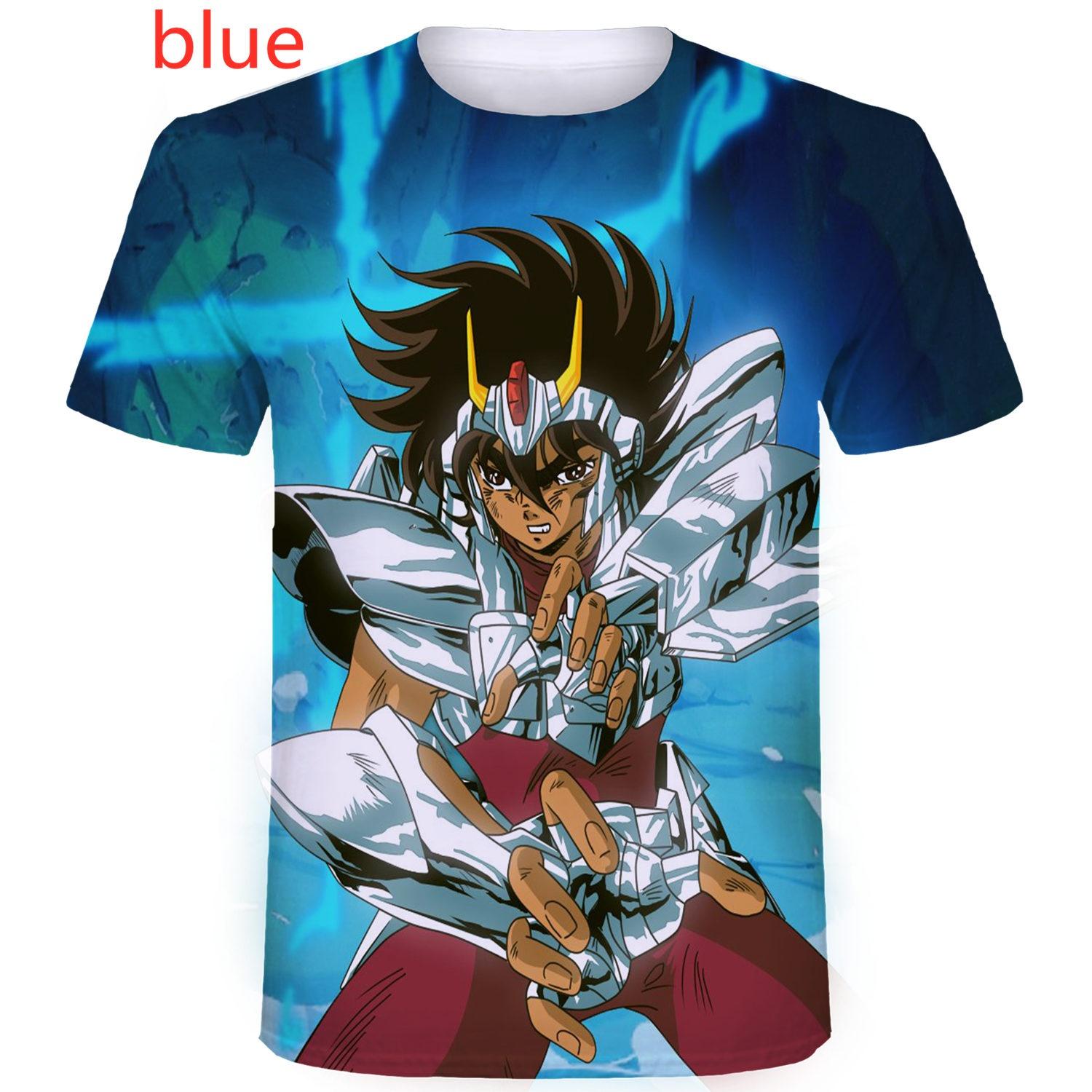 

Футболка Summer Saint Seiya с 3D-принтом, крутые забавные футболки, топы, одежда с коротким рукавом и принтом в стиле аниме Harajuku, топ XL