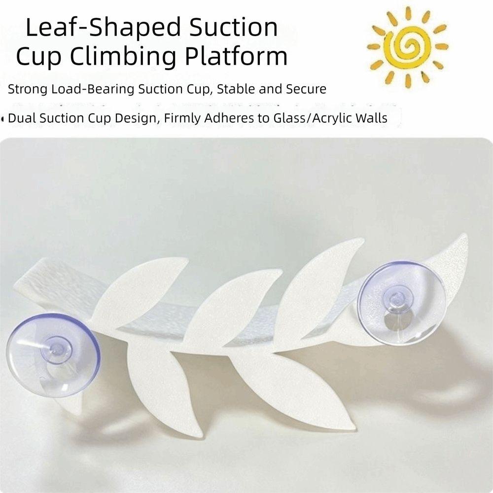 PLA Lizard Habitat Leaf Suction Cups Basking Rest Terrace  Reptile Basking Area