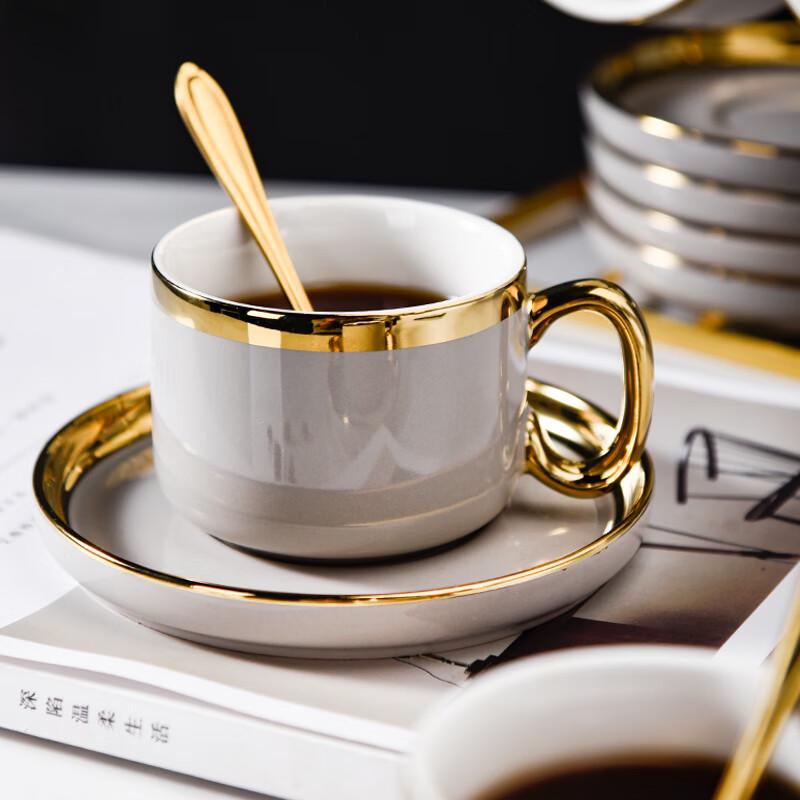 Naijiang Europese Luxe Gouden Rand Keramisch Koffieservies