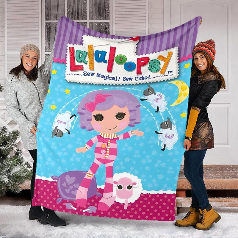 1pc Lalaloopsy1 Theme Blanket - Digital Print, Polyester, Cozy for All Seasons, Perfect for Outdoor, Camping, and Travel
