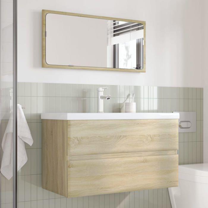 VidaXL Ensemble De Meubles De Salle De Bain 3 Pcs Chêne Sonoma, Armoire De Salle De Bain, Meuble De Salle De Bain, Meuble De 3325037