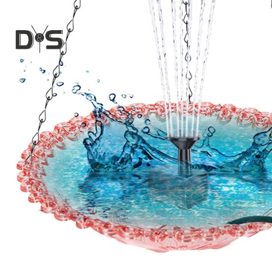 Bird Bath with Fountain Hanging Bird Feeder Bowl Outdoor Bird Bath with USB Powered Fountain for Garden Backyard Patio Front Porch