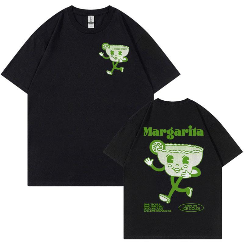 Margarita Meme T Shirt Funny Cocktail Unisex Retro Cartoon Aesthetic Tshirts Men 100 Cotton Oversized Short Sleeve Tshirt Y2k