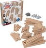Mattel Tomáš a jeho dřevěná kolejnice. Vytvořte si vlastní originální sadu prodloužených kolejnic s rovnou zakřivenou konstrukcí, která se prodává roky starou a má HDX06. (Thomas) kurs!