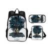 Helicopter Spacious lightweight double-layer Rucksack with new mechanical printing the best gift for Boys Plus Girls schools