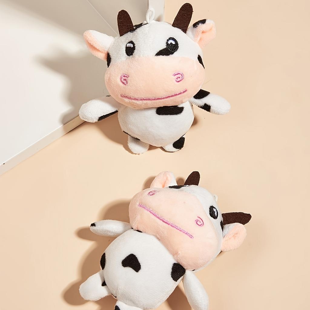 Giocattolo da Masticare per Cani in Peluche Resistente a Forma di Mucca – Interattivo e Amico della Salute Dentale per Cani di Taglia Media