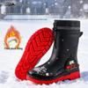 Men's Warm Non-Slip Durable Rain Boots for Food Delivery, Fishing, and Gardening