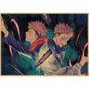 Poster in Carta Kraft Retro Anime Jujutsu Kaisen - Decorazione Murale