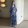 Loriya Printet Cardigan Tørklæde Sæt Stor Størrelse Lr1030