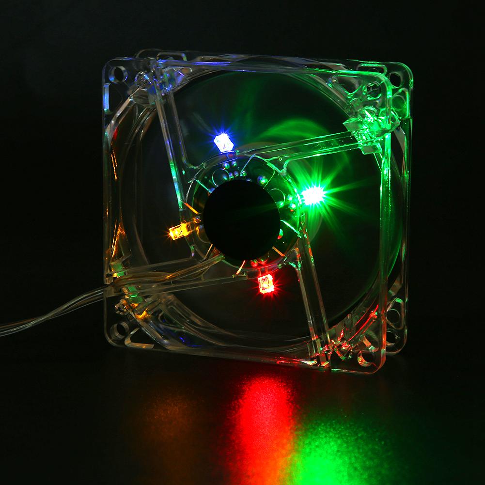 8cm USB Colorful Light Transparent Cooling Fan 5V CPU Cooling Fan For PC Computer