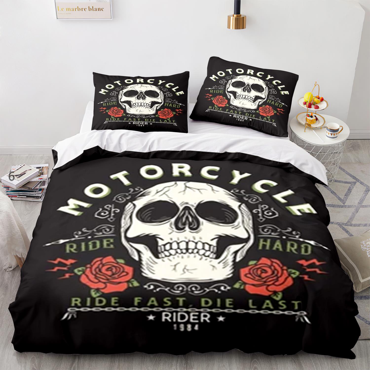 

Комплект постельного белья с 3D рисунком головы черепа, чехол для постельного белья, чехол для постельного белья, AU/EU/US, полный размер, украшение для дома Baby 100x135cm