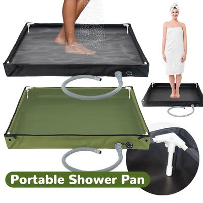 Portable Camping Shower Base with Drain Hose Camping Shower Tent Floor Base Outdoor Tent Shower Tray for Indoor and Outdoor