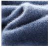 Men's Thickened 100% Pure Wool Color Block Round Neck Sweater - Casual Loose Jacquard Knit Cashmere Top