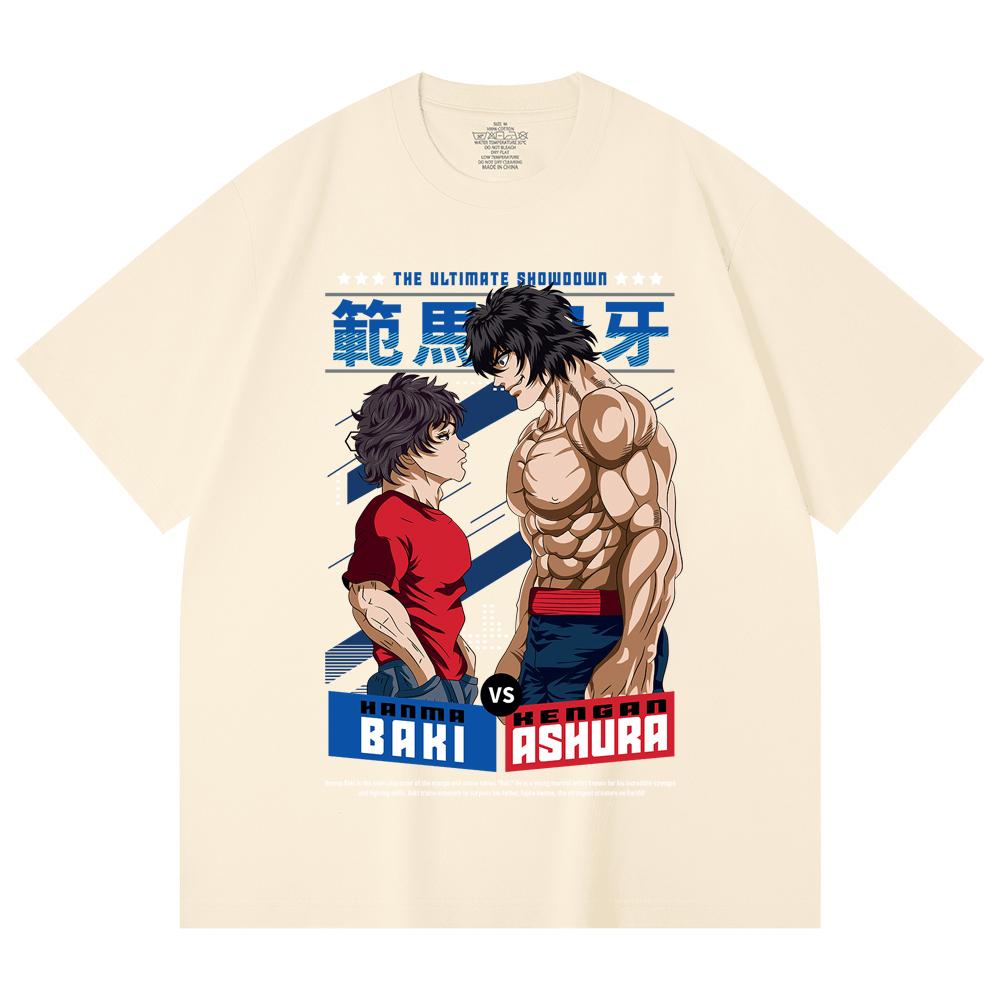230 g/m² 100% bavlna Baki V2 Baki Ashura Potisk Unisex T-shirt z těžké bavlny