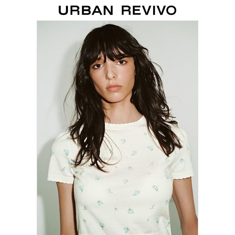 UR Women's Floral Print Short Sleeve Knit T-Shirt