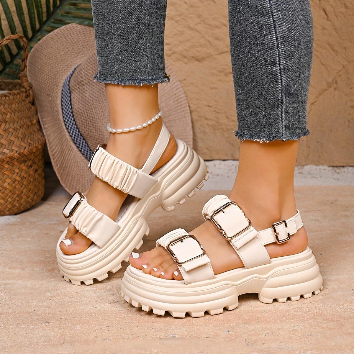 Casual Shoes - New Style Women s Shoes - Sandals - Thick-soled Shoes 35