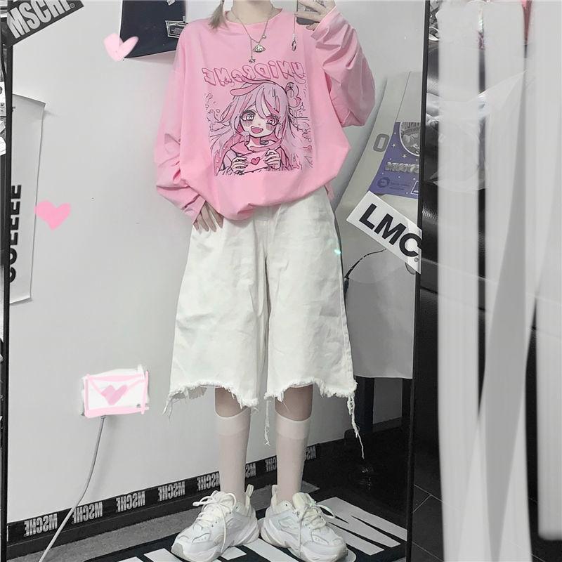 EGSDMNVSQ T-Shirt Donna Kawaii Maglietta a Manica Corta da Donna