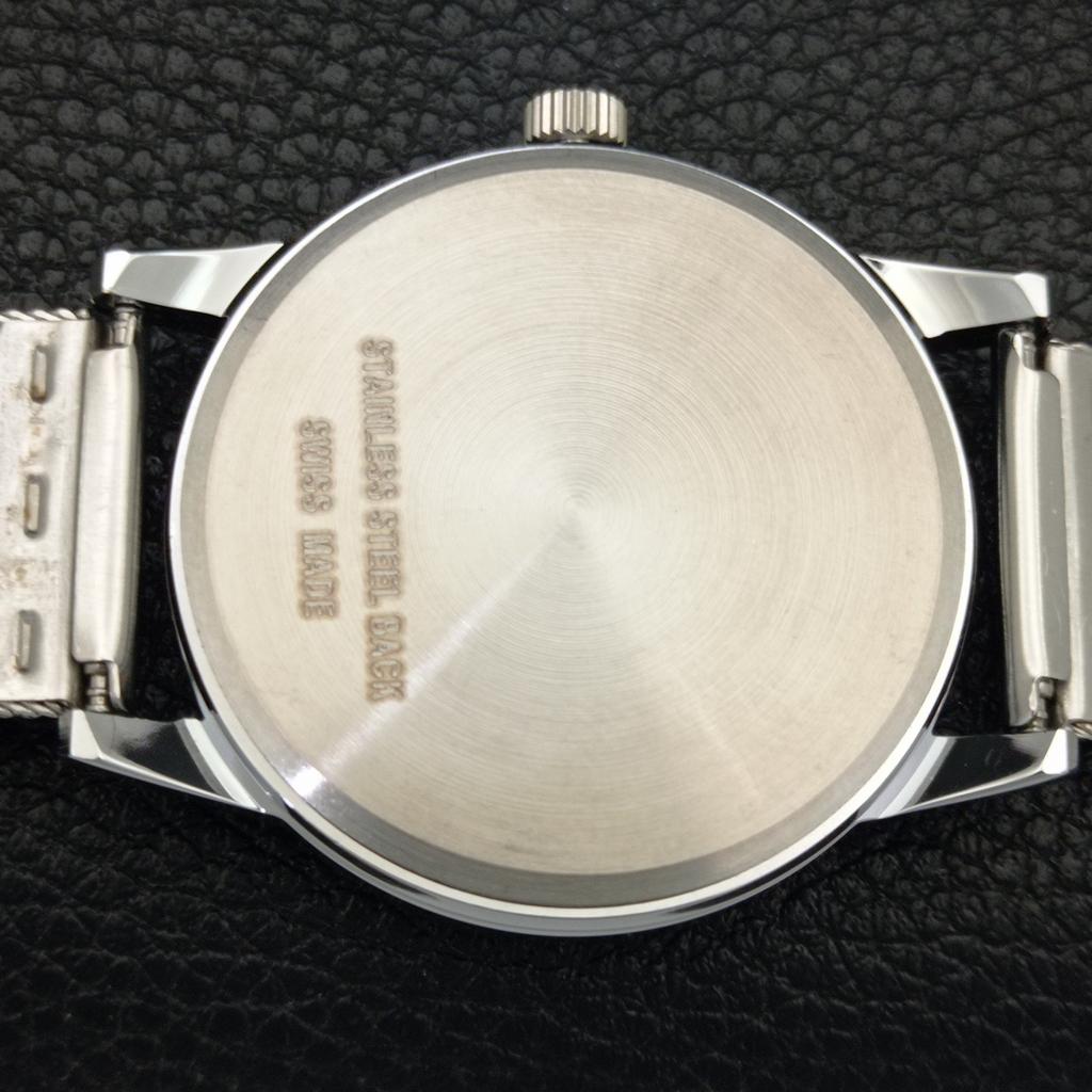 HAND-WINDING VINTAGE MONTINE SWISS MENS REFURBISHED WHITE DIAL WATCH a441552-5