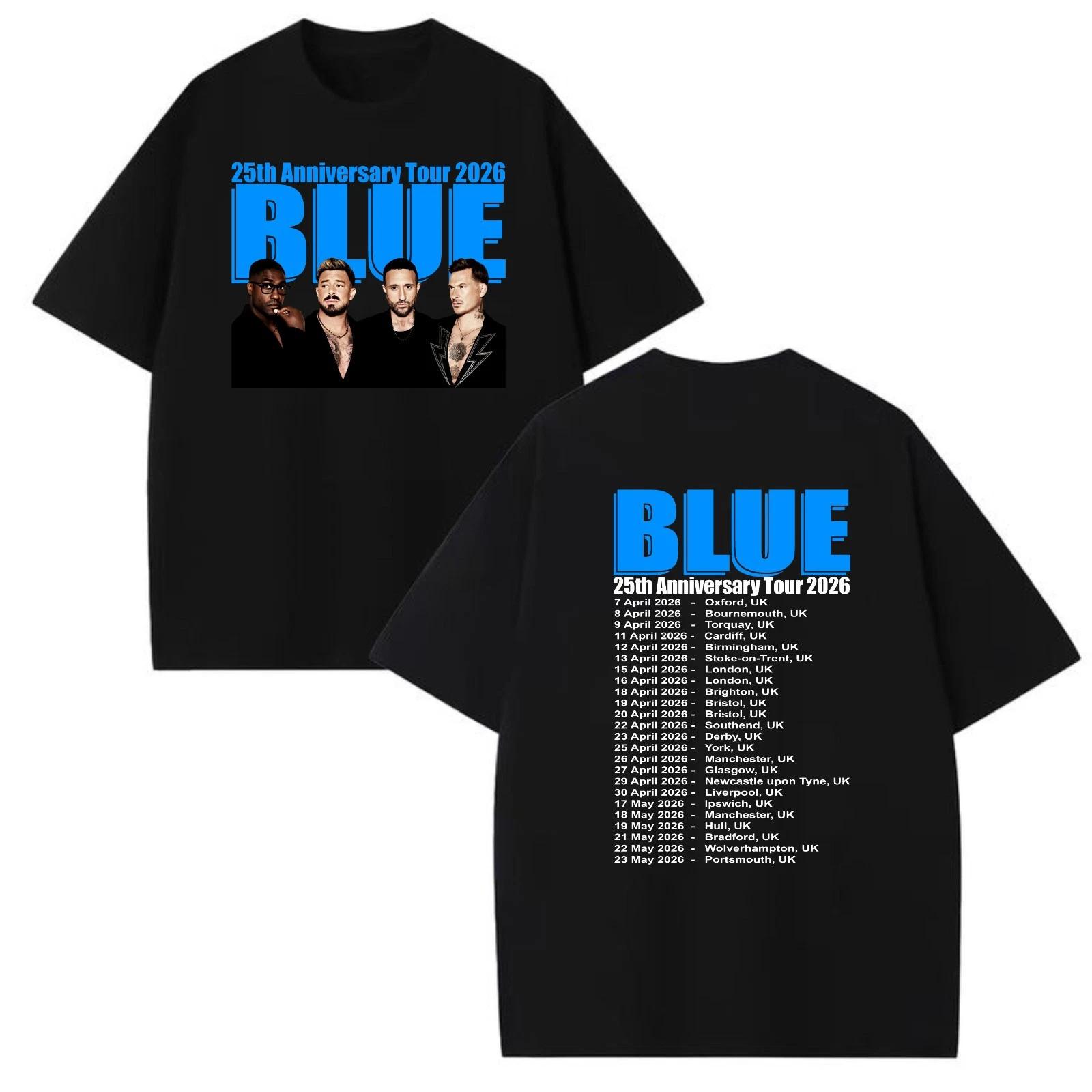 

Blue 25th Anniversary T-shirt Music Concert Venue Dates Fans Inspired Gift Tee XL