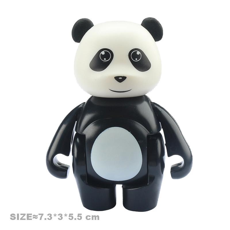 Velké stavební kostky Pohyblivá roztomilá zvířata ze zoo Klokan Duplo doplňky Hladký materiál Vzdělávací hračky pro děti