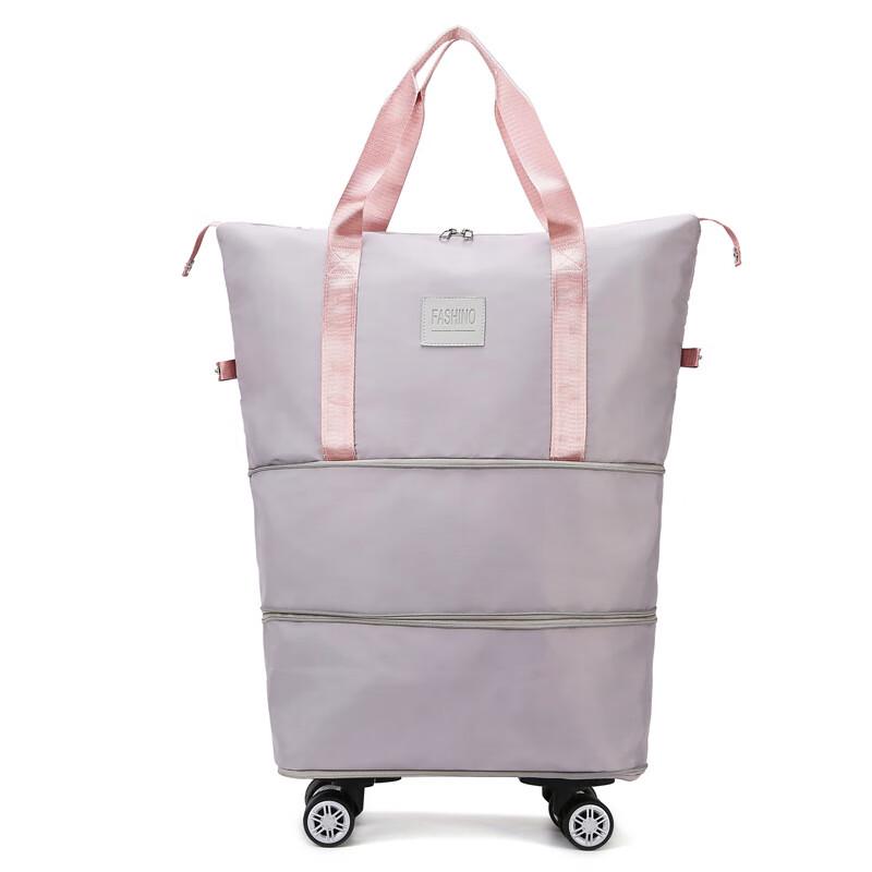 Large Capacity Expandable Wheeled Travel Duffel Bag 36-55L