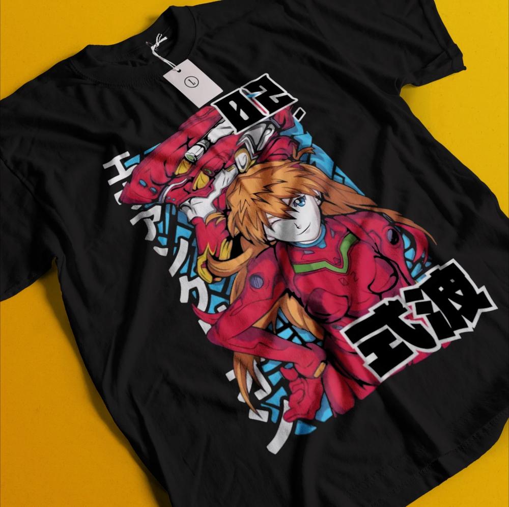 Sommer Neu Eva Unit 01 T-Shirt Neon Genesis Evangelion T-Shirt für Männer Frauen Japanisches Anime Shirt Unisex Hohe Qualität Baumwolle Kurzarm Top