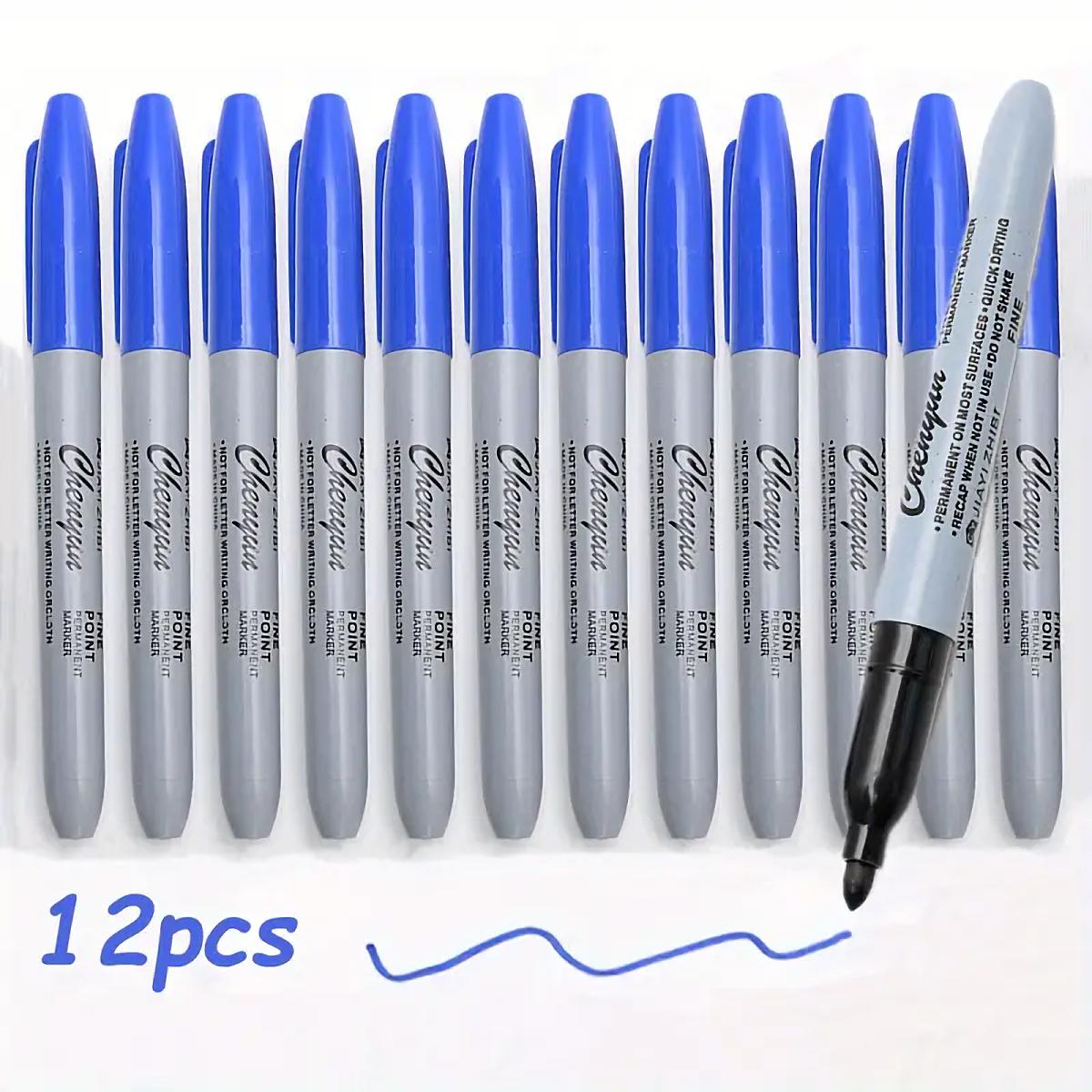 

Fine Point Permanent Markers Pens, perfect for Classroom, Office, Durable and Long-Lasting. No suitable for Whiteboard