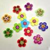 Gorgeous Mixed Color 20 mm Flower Dots Crafts Decoration Sewing Scrapbooking 2-Holes Wooden Buttons