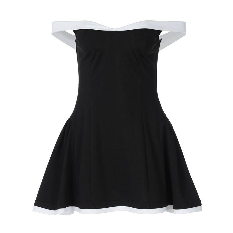 European and American Women Clothes 2024 Autumn and Winter New Fashion Sexy Tube Top Niche Guest Dresses Slim Fit Sheath A Word Dress