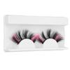 1 Pair 18mm Colored False Eyelashes Cosplay Costume Party Long Curly Pink Glitter Fake Eyelashes for Women G5X01‑2