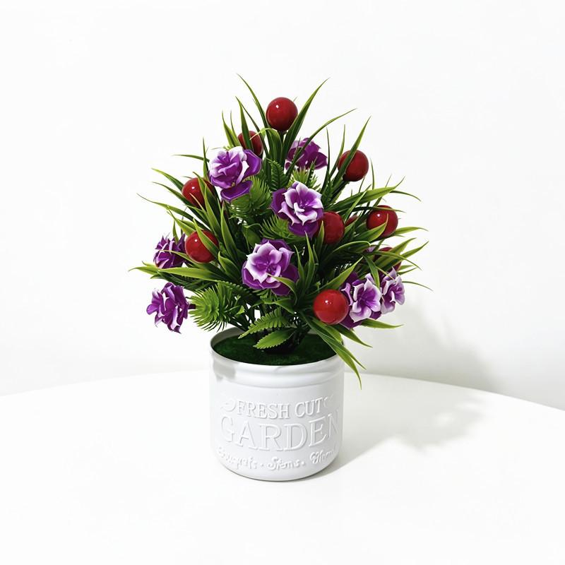 Rose Flower Tree Faux Plant With Plastic Material For Wedding And Home Decor