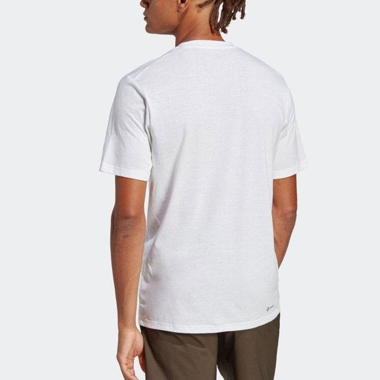 Adidas Logo Print Minimalist Short Sleeve T-Shirt Men Tops White IB8259