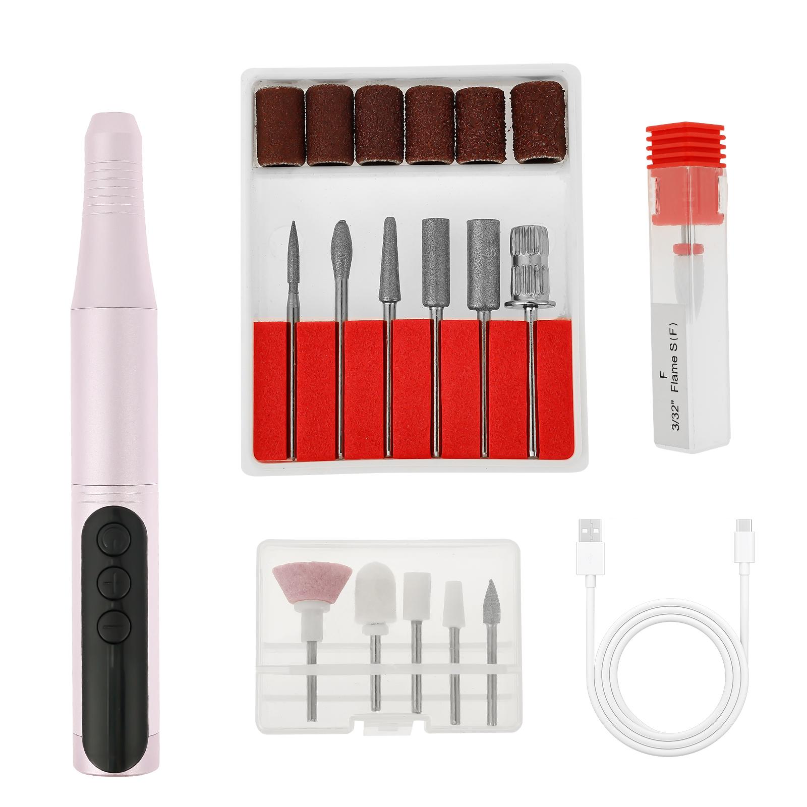 

Electric Nail Drill Machine Rechargeable Professional 35000RPM Nail Sander File for Manicure Salon Exfoliation Polishing Tool