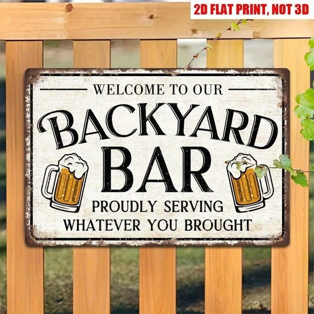 Metal Wall Art Retro Bar Pub Vintage Tin Sign for Man Cave