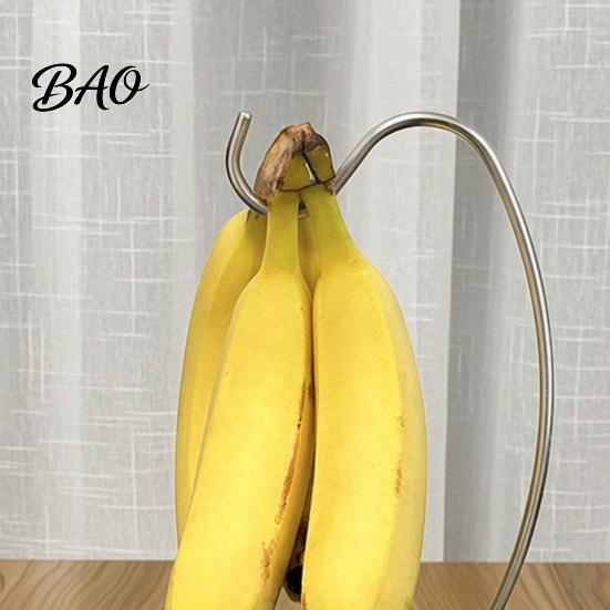 Cesto di Frutta con Ganci Appendi Banane, Supporto con Gancio in Acciaio Inossidabile, Appendi Freschezza Banane più a Lungo, Scaffale Salvaspazio per Piano di Lavoro in Cucina