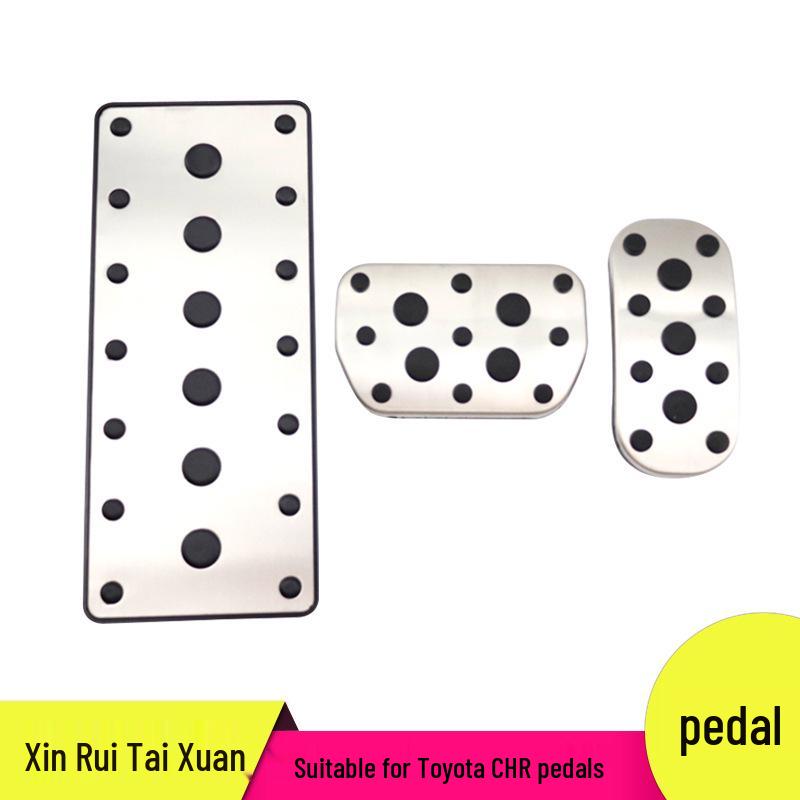 

Нескользящие накладки на педали для Toyota CHR: Ускоритель, Тормоз и Зона отдыха Aluminum Alloy + Hard Rubber