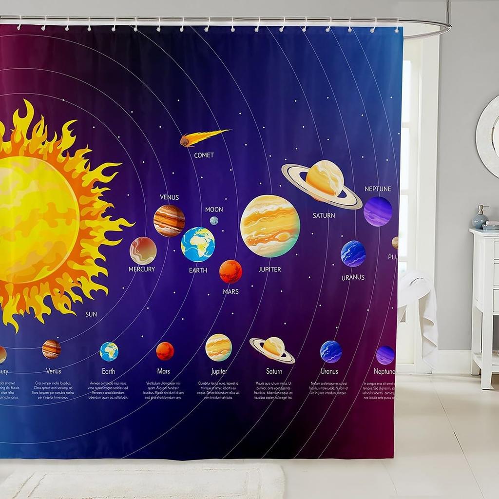 American Map Pattern Bath Curtain Map Printed Shower Curtain for Kids Cartoon Animals Bathroom Shower Curtain Set Distribution