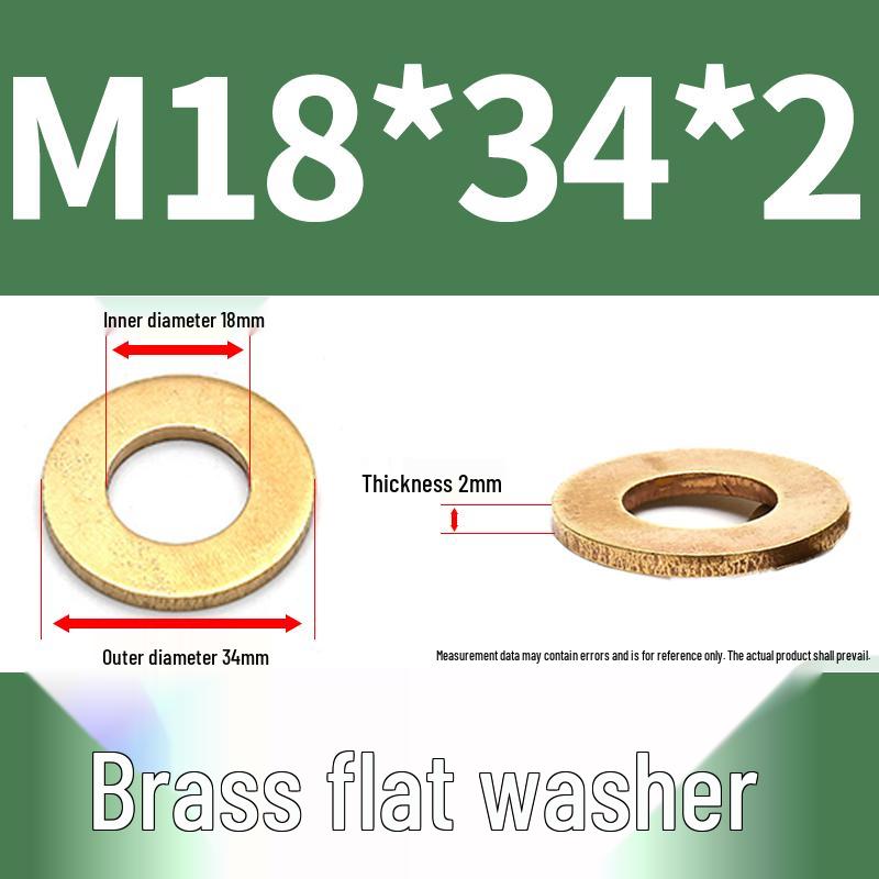 Brass and Copper Shim Washers: Sizes M2-M20