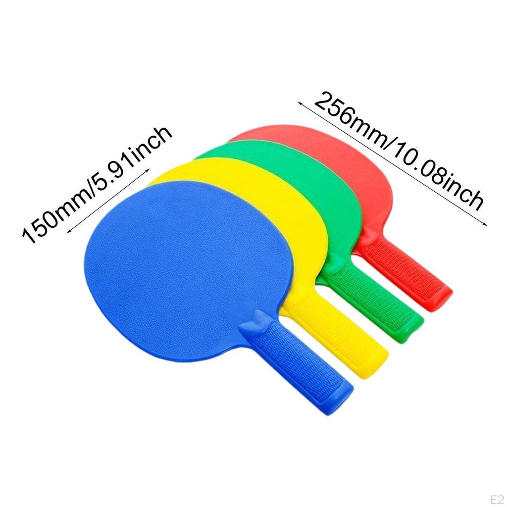 4 Pieces Children Pp Ping Pong Paddles Beginner Rackets Random Assorted Colors