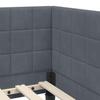 Corner Bed Frame with Headboard Dark Grey 100 Cm X 200 Cm Velvet