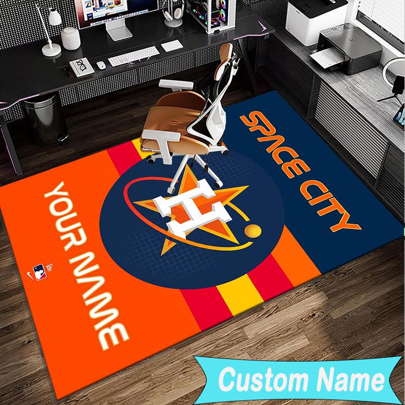 Custom Name Rug Houston basketball Graffiti Art Area Rug Suitable for Indoor,Carpets for Homes, Offices,Living Rooms,Home Decor,Christmas Gift