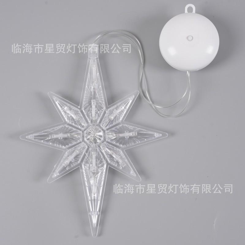 LED Christmas Decorative Suction Cup Lights Snowman Tree Star Curtain Battery Operated Holiday Lighting Set