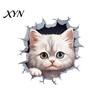 Toilet Lid Decoration Broken Wall Cat Sticker, Peel And Stick Decor PVC Bathroom Decal Decal, Removable Waterproof Sticker for