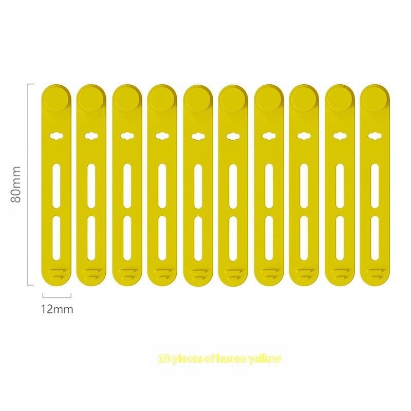 10 Pcs Creative Silicone Cable Organizer Data Cable Headphone Cable Storage Charging Cable Sorting Multifunctional Winder Strap