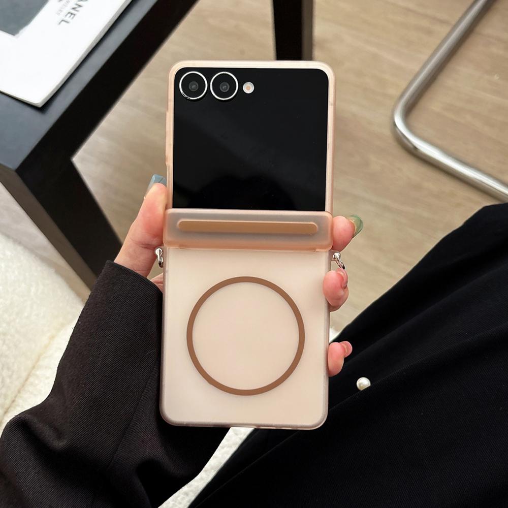 

Ultra Thin Frosted Magnetic Phone Case For Samsung Z Flip 7 6 5 flip7 flip6 zflip7 Hinged Protective For Magsafe PC Back Cover Galaxy Z Flip5