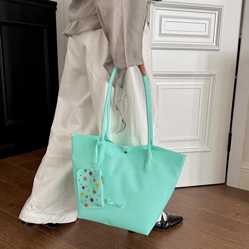 Jelly Color Pvc Clear Tote Bag Women Commute Shoulder Bag Large Capacity Waterproof Shopper Pouch Transparent Top Handle Handbag