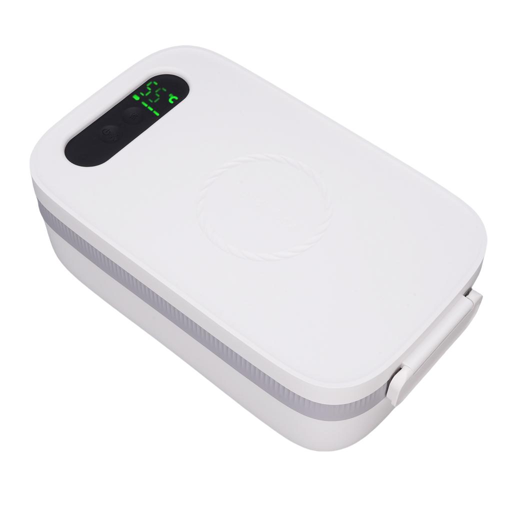 Podgrzewany lunchbox ze stali nierdzewnej 304, zasilany bateryjnie, bezprzewodowy elektryczny lunchbox, przenośny podgrzewacz do jedzenia do samochodu, pracy, na piknik, do użytku na zewnątrz