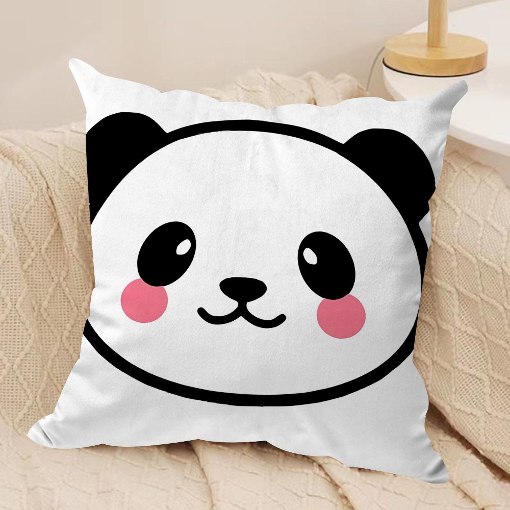 Cartoon Animal Child Kids Cushion Cover Silky Short Plush Invisible Zipper Dustproof Sofa Pillow Case For Home Decor