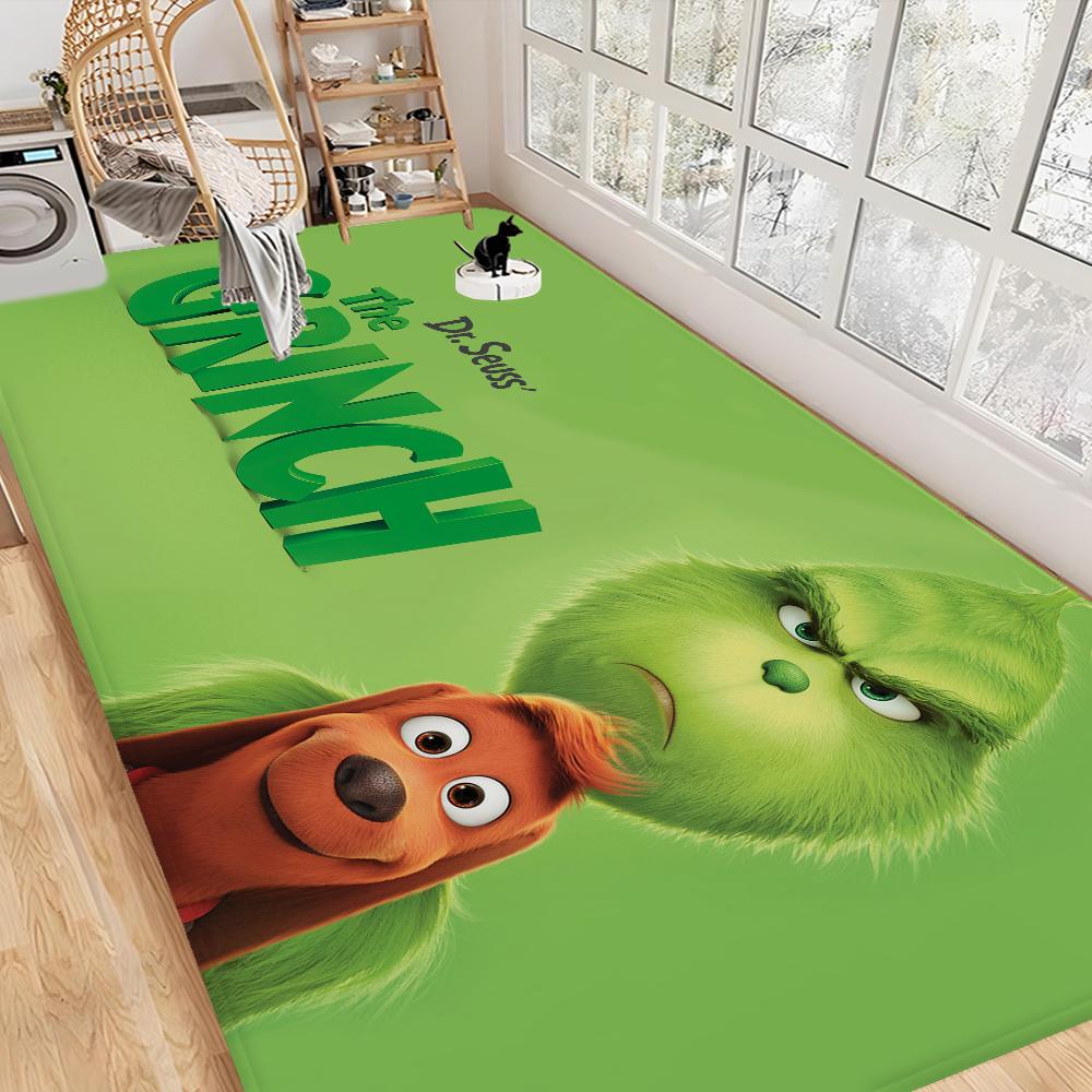 Tappetini per la stanza del cartone animato THE G-GRINCH Più economici Antiscivolo Moderno Soggiorno Balcone Stampato Tappeto di Benvenuto