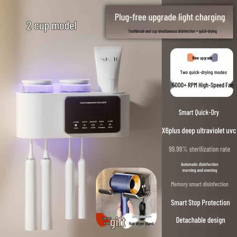HANDUNYOU Wall-Mounted Toothbrush Holder